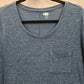 Old Navy Blue Long Sleeve Heather Boyfriend Tall Top Small
