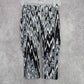 Reebok Black Gray Print Cropped capri Athletic Pants Bottoms Leggings S Small