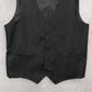 Black 5 Button Welt Pocket Point Waistcoat Formal Preppy Tuxedo Suit Vest L 44R
