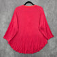 Calvin Klein Pink Stretch Flare Quarter Sleeve Blouse Top Shirt Plus 1X