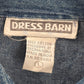 DressBarn Blue Embroidered Scarecrows VTG Button Y2K Cotton Denim Shirt L Large