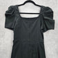 Fashion Nova Black Balloon Sleeve Bodycon Knee Length Short Sleeve Dress Large
