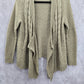 Sonoma Tan Sweater Drape Acrylic Open Style Long Sleeve Cardigan Petite Medium