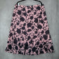 Sag Harbor Pink Blue Floral Knee Length Skirt Pull On Plus Boho XL Extra Large