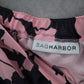 Sag Harbor Pink Blue Floral Knee Length Skirt Pull On Plus Boho XL Extra Large