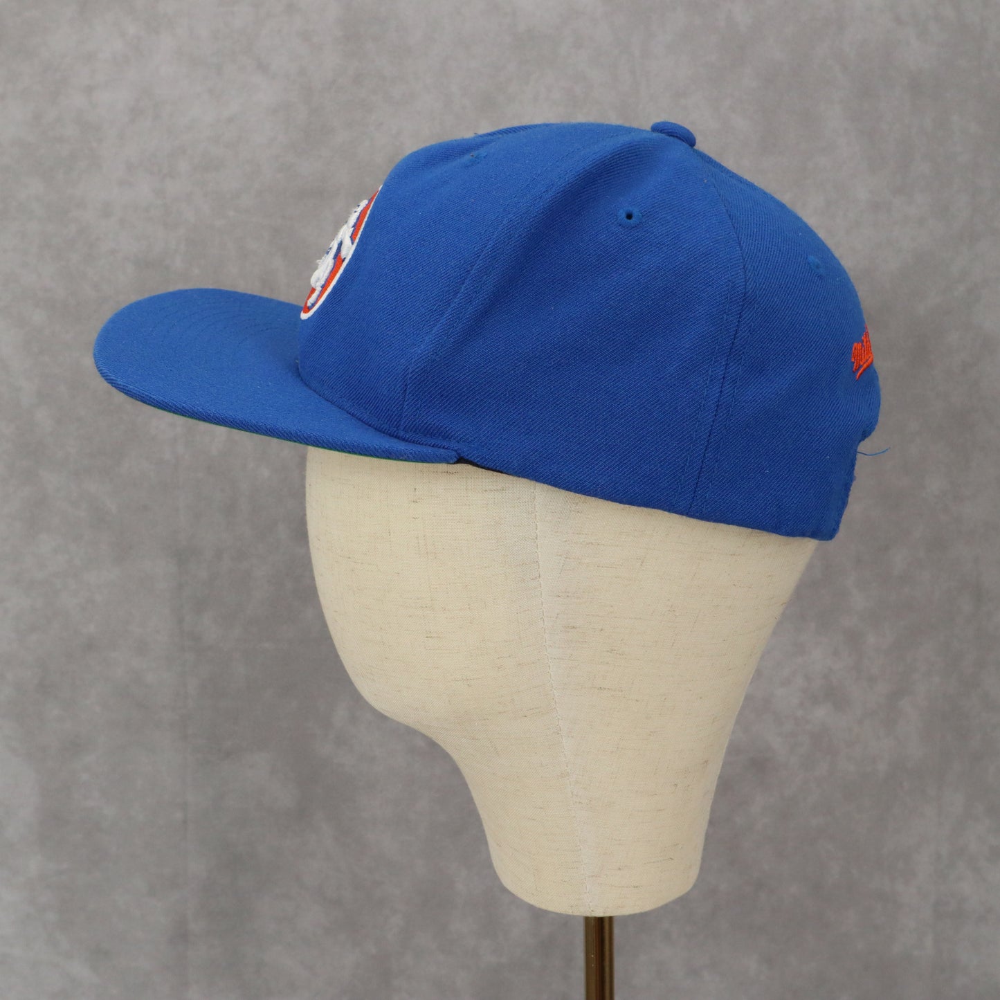 Nostalgia Co Mitchelle & Ness Blue Denver Broncos VTG Snapback Baseball Cap Hat