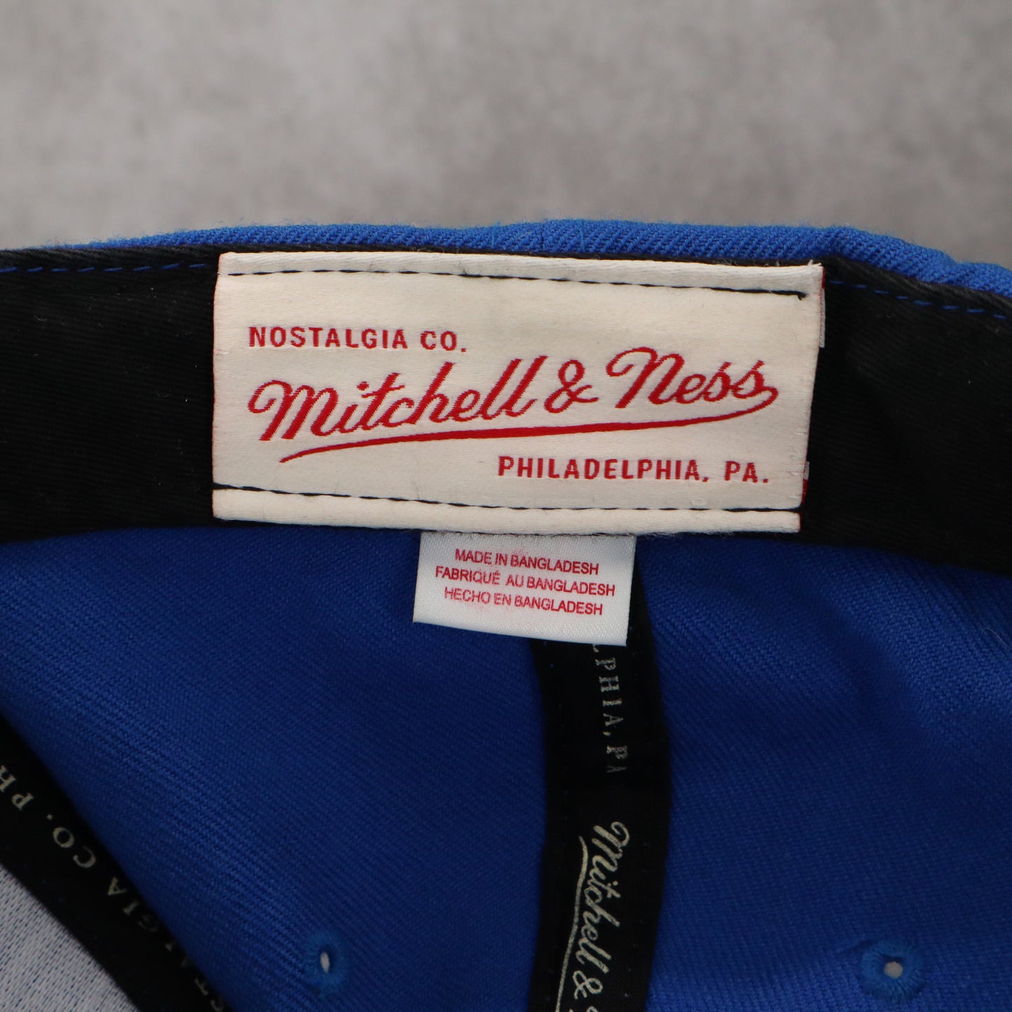 Nostalgia Co Mitchelle & Ness Blue Denver Broncos VTG Snapback Baseball Cap Hat