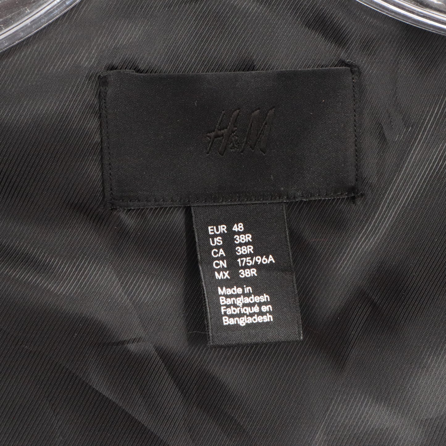 H&M Black 6 Button Welt Buckle Pocket Slim Waistcoat Formal Suit Vest 38R Small