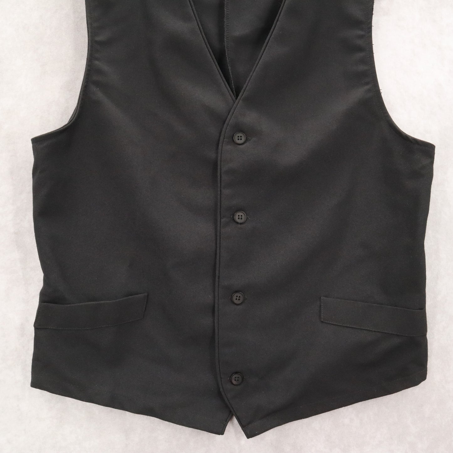 Fashion Seal Black 5 Button Pocket Waistcoat Formal Suit Vest 40R Medium