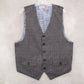 Sovereign Codes Gray Checker 5 Button Point Pocket Waistcoat Formal Suit Vest XL