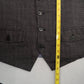 Sovereign Codes Gray Checker 5 Button Point Pocket Waistcoat Formal Suit Vest XL