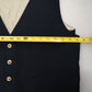 Navy Blue 5 Button Point Slim Welt Pocket Waistcoat Tuxedo Suit Vest 38R Small