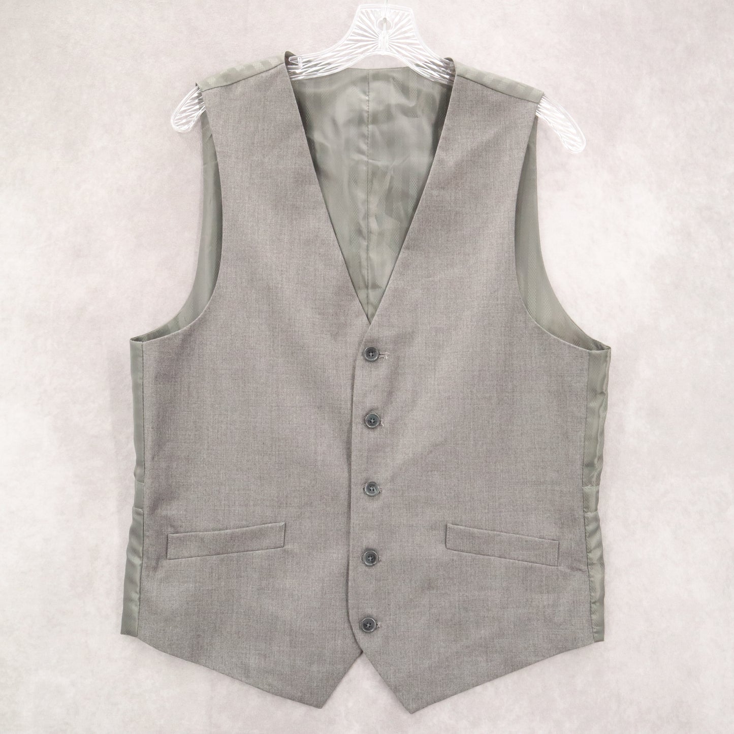Marchatti Gray 5 Button Point Slim Waistcoat Tuxedo Suit Vest Medium 38 Short