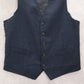 Pronto Uomo Platinum Blue 5 Button Point Bottom Waistcoat Tuxedo Suit Vest Wool 38R Small
