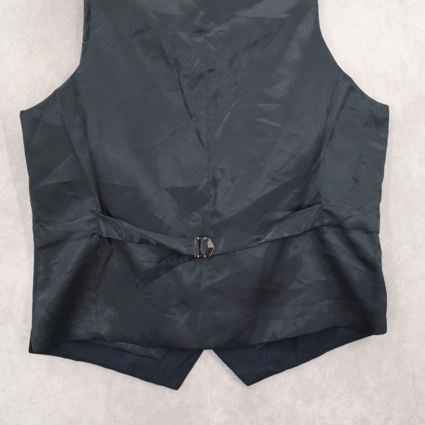 Pronto Uomo Platinum Blue 5 Button Point Bottom Waistcoat Tuxedo Suit Vest Wool 38R Small