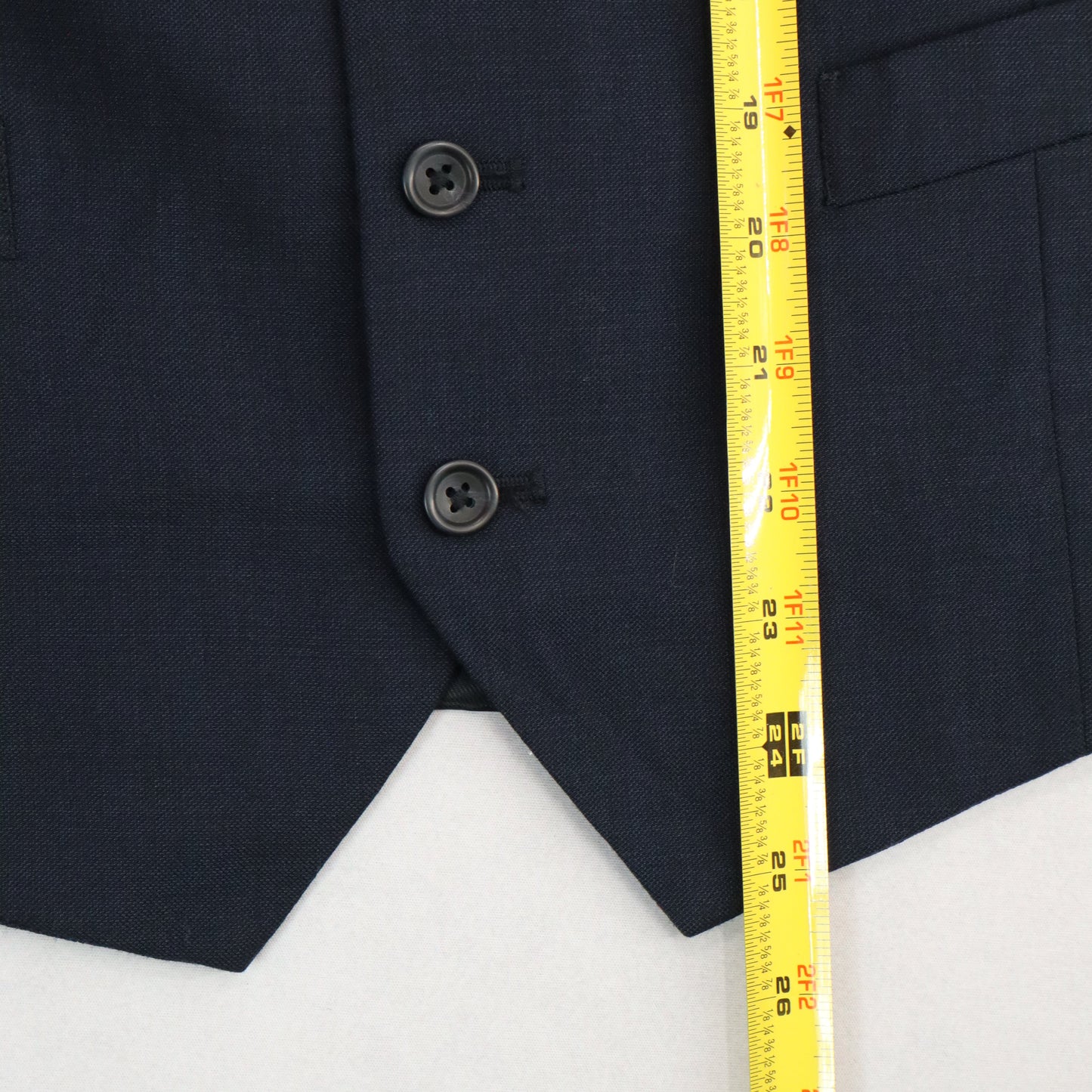 Pronto Uomo Platinum Blue 5 Button Point Bottom Waistcoat Tuxedo Suit Vest Wool 38R Small