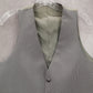Gray Checker 5 Button Point Bottom Waistcoat Tuxedo Formal Suit Vest Wool Medium