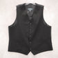 Pronto Uomo Black 5 Button Point Bottom Waistcoat Tuxedo Suit Vest Wool 43R Large