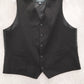 Pronto Uomo Black 5 Button Point Bottom Waistcoat Tuxedo Suit Vest Wool 43R Large