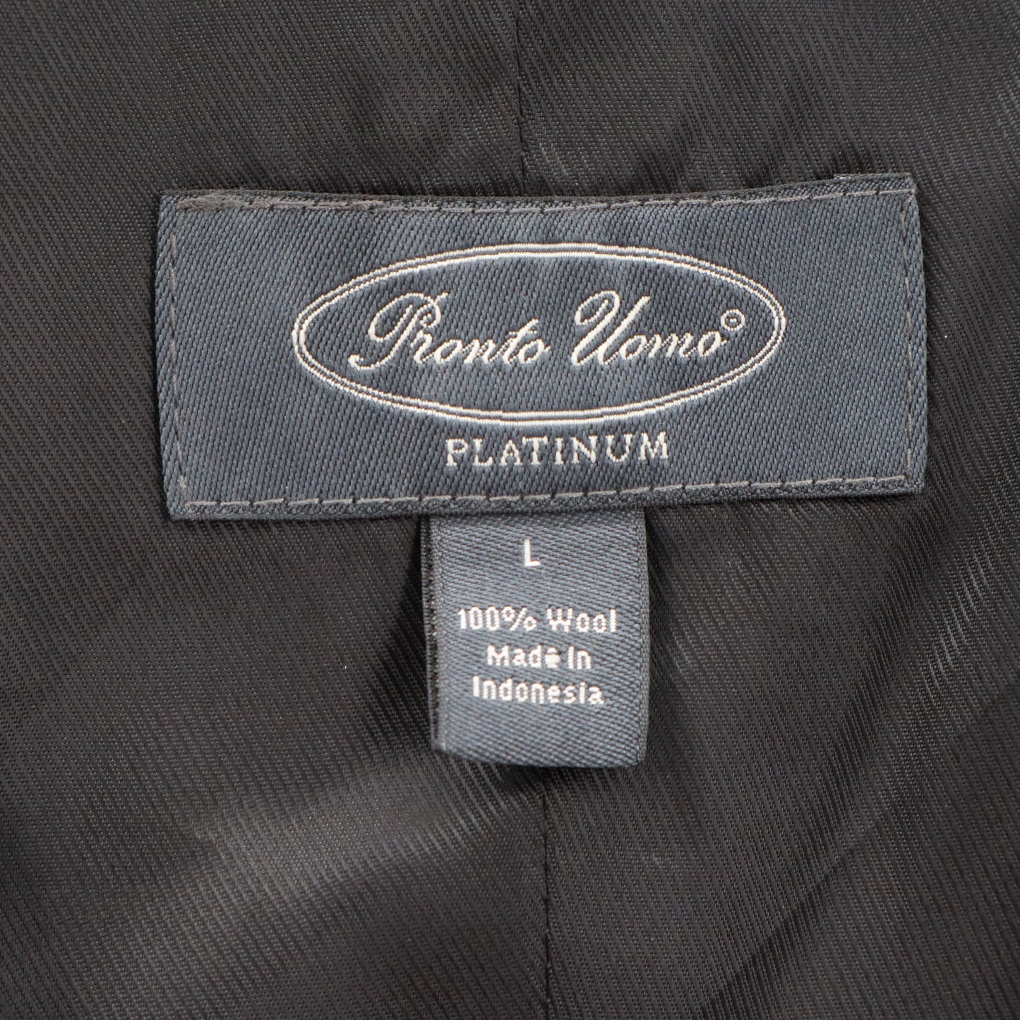 Pronto Uomo Black 5 Button Point Bottom Waistcoat Tuxedo Suit Vest Wool 43R Large