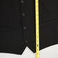 Pronto Uomo Black 5 Button Point Bottom Waistcoat Tuxedo Suit Vest Wool 43R Large