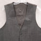 Gray Plaid 5 Button Straight Bottom Waistcoat Formal Tuxedo Suit Vest 39S Small