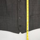 Gray Plaid 5 Button Straight Bottom Waistcoat Formal Tuxedo Suit Vest 39S Small