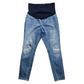 Liz Lange Maternity Blue Distressed Cotton Stretch Jeggings Jeans Pants Large