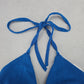 Blue Triangle Sports Active Tie Halter Beach Bikini Bralette Swim Top S Small