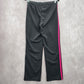 Kim Rogers Petite Black Pink Stripe Trouser Jogger Active Pants Bottoms PS Small