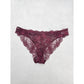 Maroon Red Lace Panty Dainty Whimsy Sexy Goth Fairy Coquette Bridal Size 18