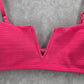 Pink Bikini Top Adjustable Strap Pull On Swimwear Swimsuit Small
