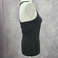 Danskin Now Black Crisscross Sleeveless Racerback Activewear Tank Top Small