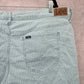Lee Mid Rise Blue White Stripes Boho Western Cottage Short Size 2X 22M