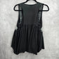 Rock & Roll Cowgirl Black Sleeveless Embroidered Boho Western Flare Top Small