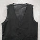 Black 5 Button Welt Pocket Point Waistcoat Formal Preppy Tuxedo Suit Vest L 44R