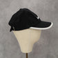 Nike Black White Raw Logo Cloth Strap Athletic Golf Baseball Cap Hat Small