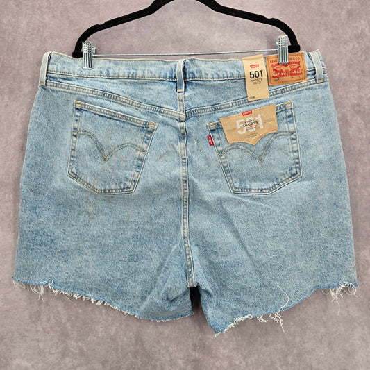Levi's Blue 501 High Rise Cotton Button Fly Jeans Denim Pants Shorts Plus 20W 2X