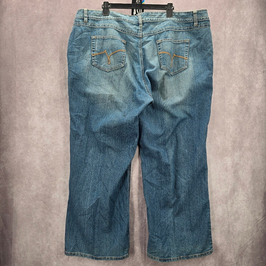 024. Just My Size Modern Bootcut Straight Wide Blue Jeans 26W Short