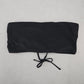 Black Padded Bandeau Crisscross Tie Swim Sports Bra Beach Bikini Top M Medium