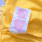 Y2K VTG Yellow Ruffle Smock Bandeau Coquette Retro Swimwear Bikini Top Medium