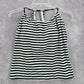 Kona Sol Black White Stripe Padded Swimwear Tankini Tank Top M Medium