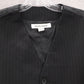 Pronto Uomo Black 5 Button Stripe Point Waistcoat Tuxedo Suit Vest Large 42R