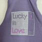 Lucky In Love Purple Crisscross Activewear Racerback Tank Tom Small