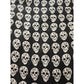 Black Skull Printed Large Gothic Grunge Infinity Scarf OSFM
