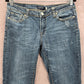 Vigoss Blue Skinny Distress Tapered Cotton Denim Jeans 9