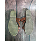 Donnaddi Brown Flat Strap Open Toe Sandals 8.5