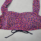 Matilda Jane Purple Floral Halter Tie Padded Bikini Bralette Swim Top S Small