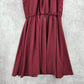 Lush Red Burgundy Sleeveless Pleat Flare Formal Dress Medium