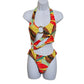 Colorful One Piece Cutout Y2K 90s Halter Swimsuit Beach Resort Vacation Small